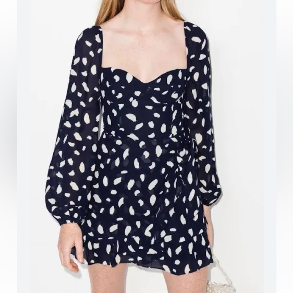 Reformation Cammi Brushstroke 6 Mini Dress